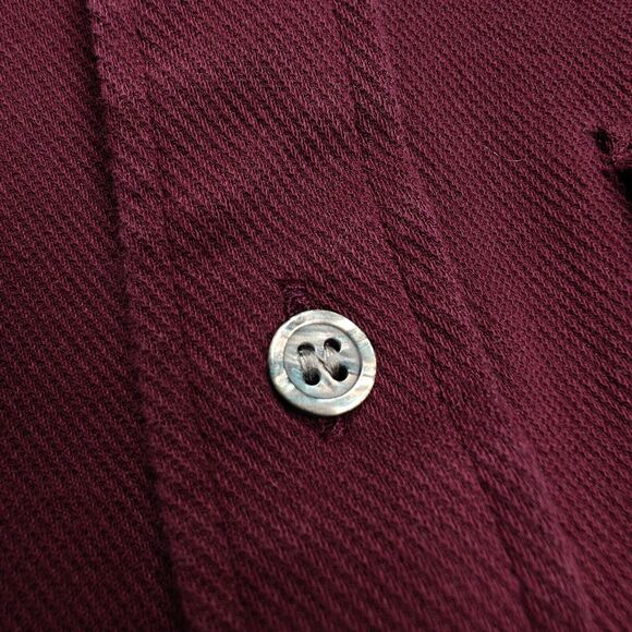 Murano Liquid Luxury Shirt Men's M Wine Red Slim Fit Thick Textured Retro - Picture 4 of 10